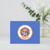 Carte Postale Drapeau d'État du Minnesota (Debout devant)