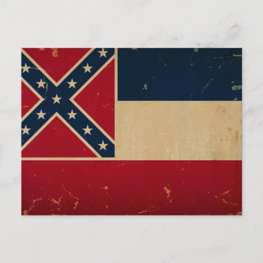Carte Postale Drapeau d'État du Mississippi VINTATE.png (Devant)