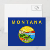Carte Postale Drapeau d'État du Montana (Devant / Derrière)