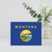 Carte Postale Drapeau d'État du Montana (Debout devant)