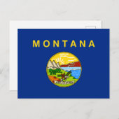 Carte Postale Drapeau d'État du Montana (Devant / Derrière)