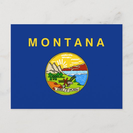 Carte Postale Drapeau d'État du Montana (Devant)
