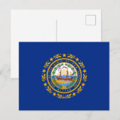 Carte Postale Drapeau d'Etat du New Hampshire (Devant / Derrière)