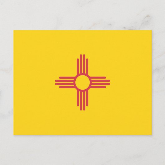 Carte Postale Drapeau d'État du Nouveau-Mexique, États-Unis (Devant)