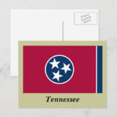 Carte Postale Drapeau d'état du Tennessee (Devant / Derrière)