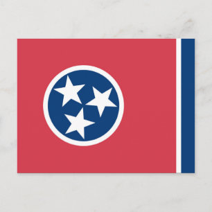 Carte Postale Drapeau d'État du Tennessee, États-Unis