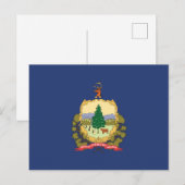 Carte Postale Drapeau d'État du Vermont, États-Unis (Devant / Derrière)