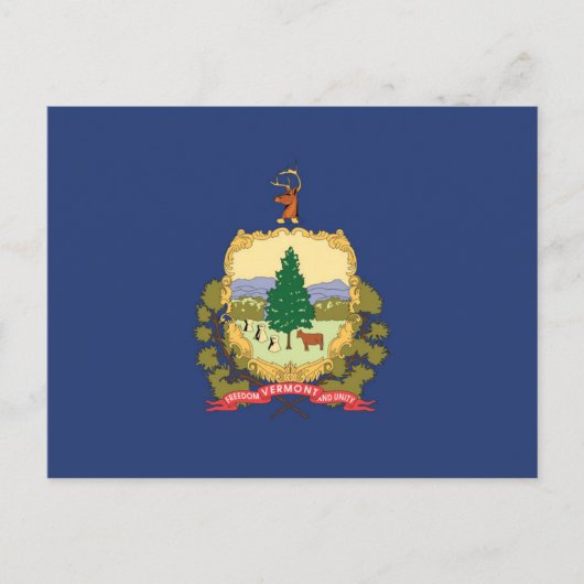 Carte Postale Drapeau d'État du Vermont, États-Unis (Devant)