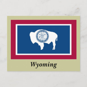 Carte Postale Drapeau d'État du Wyoming
