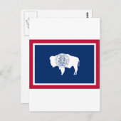 Carte Postale Drapeau d'État du Wyoming (Devant / Derrière)