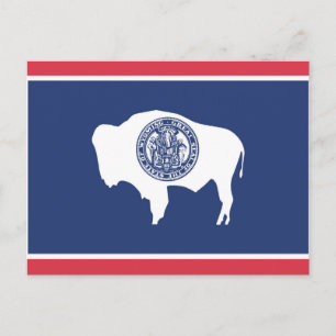 Carte Postale Drapeau d'Etat du Wyoming, États-Unis