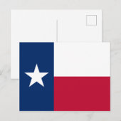 Carte Postale Drapeau d'État texan (Texas) (Devant / Derrière)