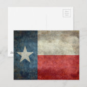 Carte Postale Drapeau d'état Texas style rétro vintage (Devant / Derrière)