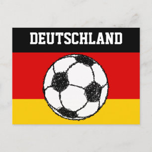 CARTE POSTALE DRAPEAU DEUTSCHLAND   FOOTBALL