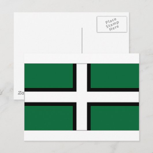 Carte Postale Drapeau Devon (Devant / Derrière)