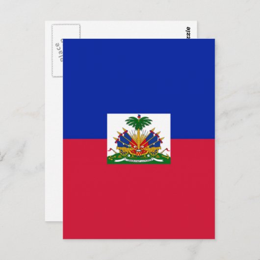 Carte Postale Drapeau d'Haïti (Devant / Derrière)
