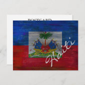 Carte Postale Drapeau d'Haïti - Drapeau haïtien - Personnaliser (Devant / Derrière)
