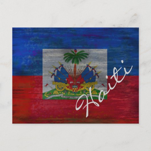 Carte Postale Drapeau d'Haïti - Drapeau haïtien - Personnaliser (Devant)