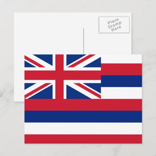 Carte Postale Drapeau d'Hawaï (Devant / Derrière)