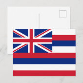 Carte Postale Drapeau d'Hawaii (Devant / Derrière)