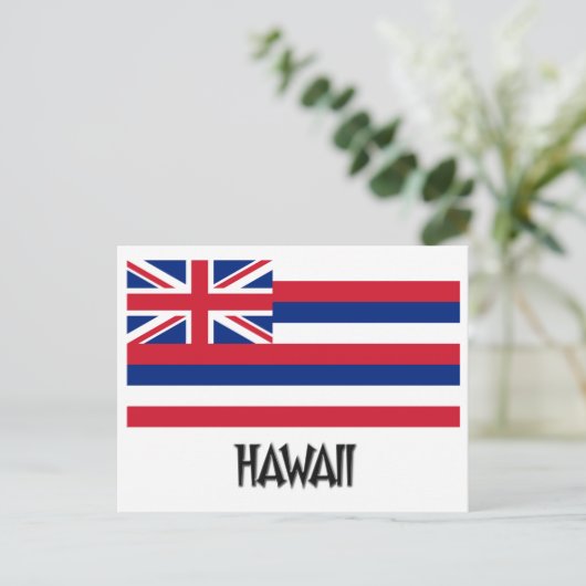 Carte Postale Drapeau d'Hawaii (Debout devant)