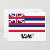 Carte Postale Drapeau d'Hawaii (Devant / Derrière)