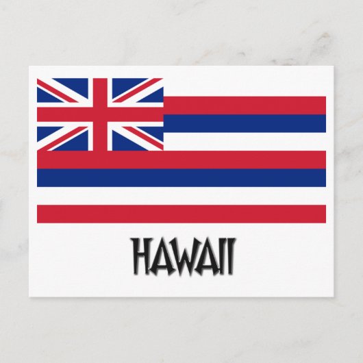 Carte Postale Drapeau d'Hawaii (Devant)