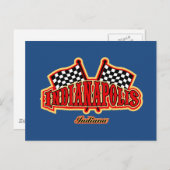 Carte Postale Drapeau d'Indianapolis (Devant / Derrière)