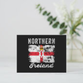 Carte Postale Drapeau d'Irlande du Nord en détresse (Debout devant)