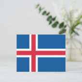 Carte Postale Drapeau d'Islande (Debout devant)