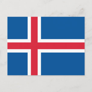 Carte Postale Drapeau d'Islande