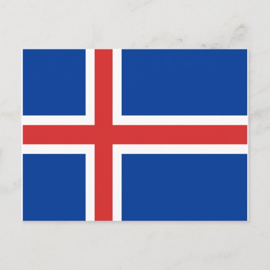 Carte Postale Drapeau d'Islande (Devant)