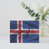 Carte Postale Drapeau d'Islande (Debout devant)