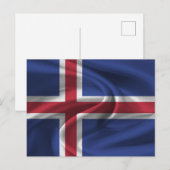 Carte Postale Drapeau d'Islande (Devant / Derrière)