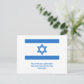 Carte Postale Drapeau d'Israël, (Debout devant)