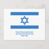 Carte Postale Drapeau d'Israël, (Devant)