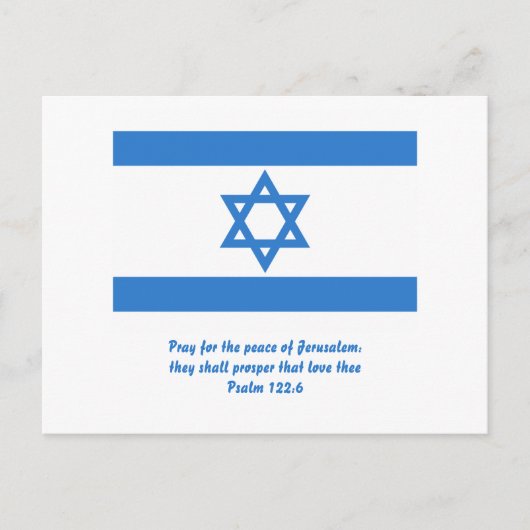 Carte Postale Drapeau d'Israël, (Devant)