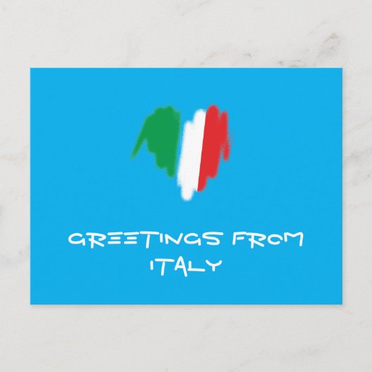 Carte Postale Drapeau distinctif Couleurs italiennes Graffiti Co (Devant)