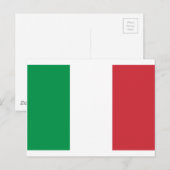 Carte Postale Drapeau d'Italie (Devant / Derrière)