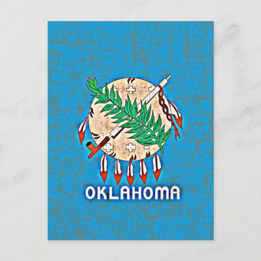 CARTE POSTALE DRAPEAU D'OKLAHOMA (Devant)