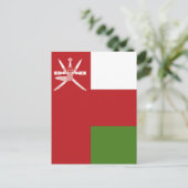 Carte Postale Drapeau d'Oman (Debout devant)