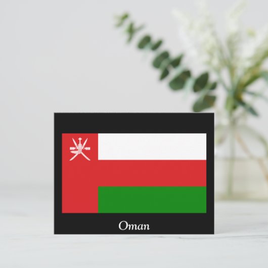 Carte Postale Drapeau d'Oman (Debout devant)