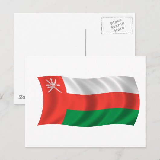 Carte Postale Drapeau d'Oman (Devant / Derrière)