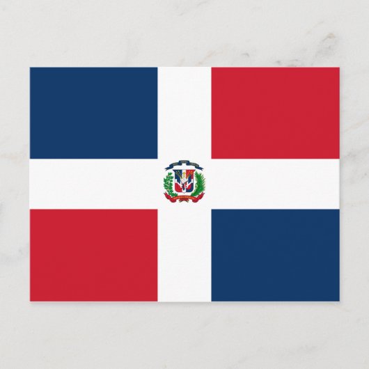 Carte Postale Drapeau dominicain (Devant)