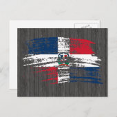 Carte Postale Drapeau dominicain cool (Devant / Derrière)