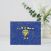 CARTE POSTALE DRAPEAU D'OREGON (Debout devant)
