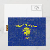 CARTE POSTALE DRAPEAU D'OREGON (Devant / Derrière)