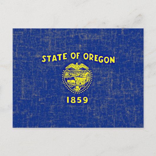 CARTE POSTALE DRAPEAU D'OREGON (Devant)