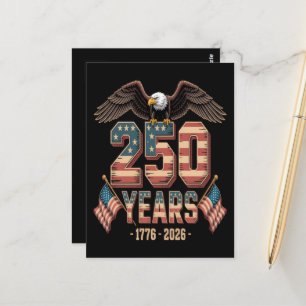 Carte Postale Drapeau du 250e anniversaire des États-Unis 250 an