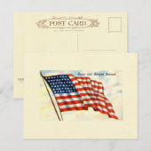 Carte Postale Drapeau du 4 juillet Forever Stars and Stripes (Devant / Derrière)